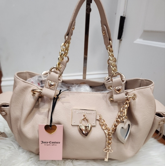 🔹️Juicy Couture🔹️ Exclusive ROLLING ON satchel Shoulder Bag Sandstone - Picture 1 of 10